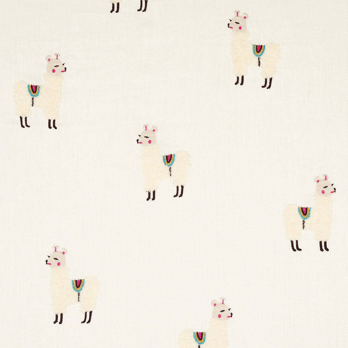 Llama embroidery design, multicolor.