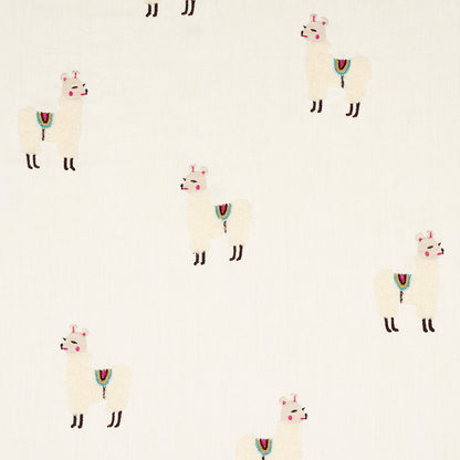Llama embroidery design, multicolor.