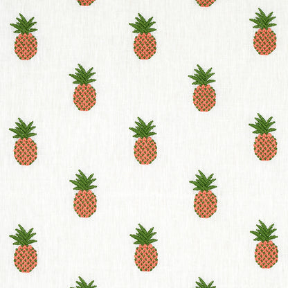 SCHUMACHER  UNCOMMON THREADS PINEAPPLE EMBROIDERY EMBROIDERIES EMBROIDERIES APRICOT ON IVORY   - 81530