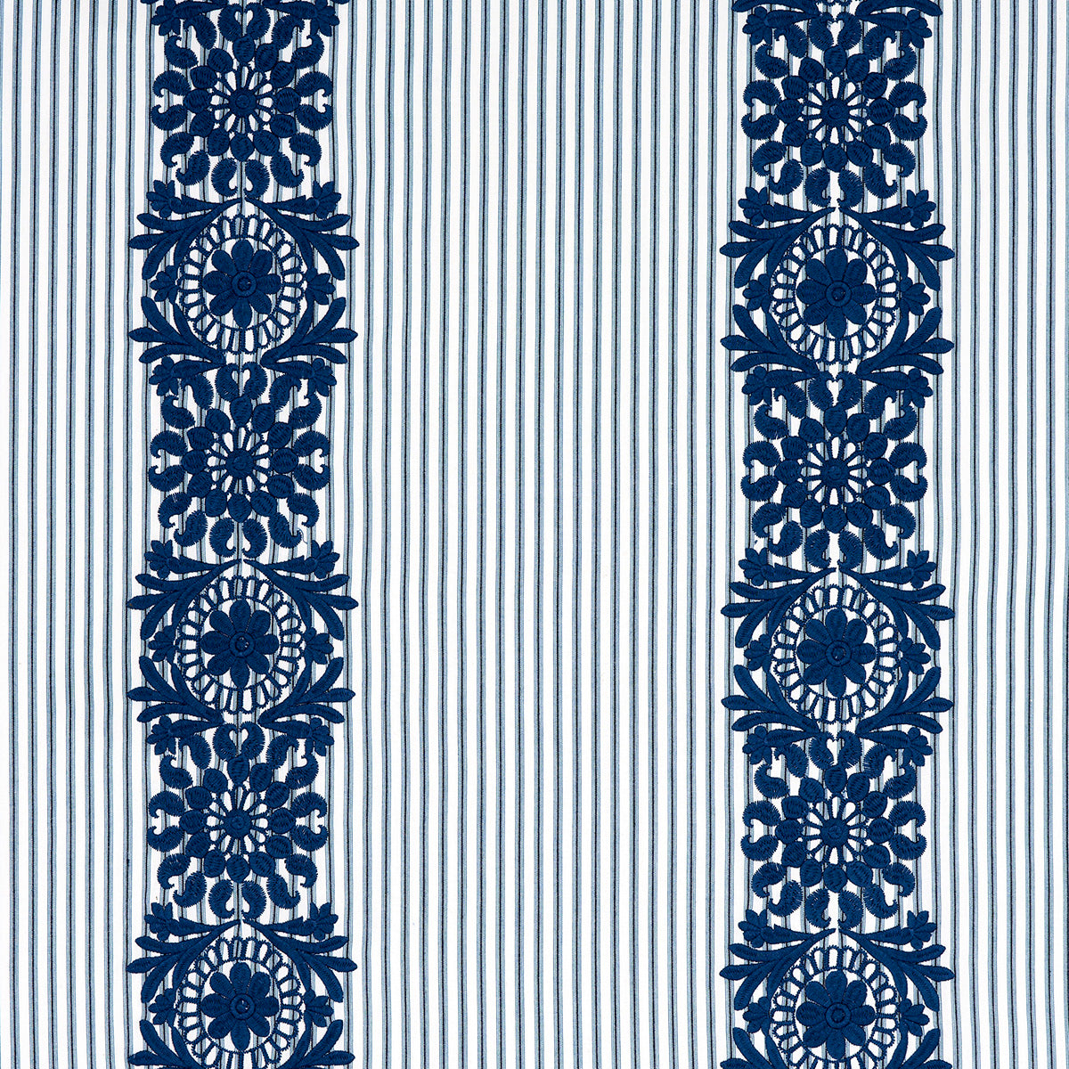 Blue Joelle Stripe embroidery fabric, 81541