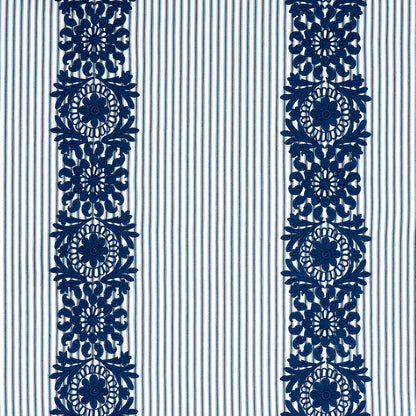 Blue Joelle Stripe embroidery fabric, 81541
