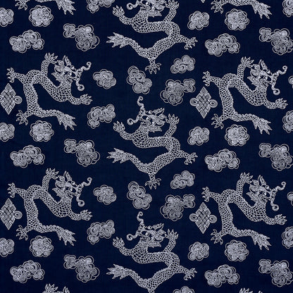 SCHUMACHER  UNCOMMON THREADS DRAGON EMBROIDERY EMBROIDERIES EMBROIDERIES NAVY   - 81550