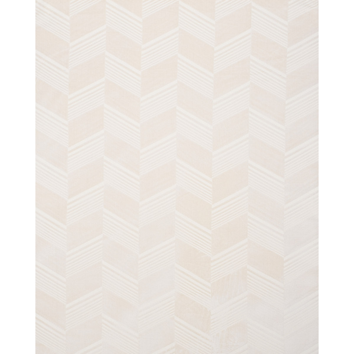 Beige and ivory chevron velvet fabric with a subtle textured zigzag pattern.