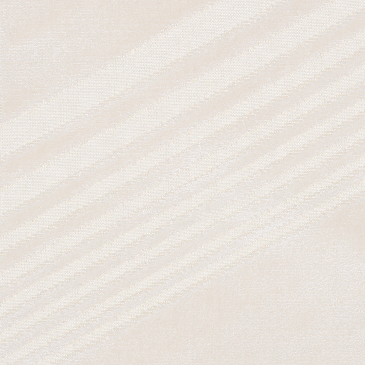 Cream linen-textured fabric swatch with subtle diagonal beige stripes.