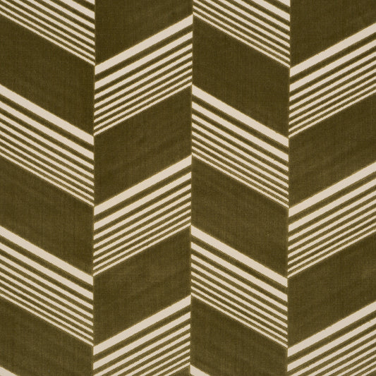 SCHUMACHER  CUT & PATTERNED VELVETS JESSIE CUT VELVET WOVEN WOVEN OLIVE   - 81574