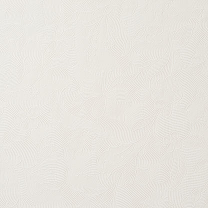 Ivory embossed wallpaper with a delicate floral damask pattern and a textured surface.