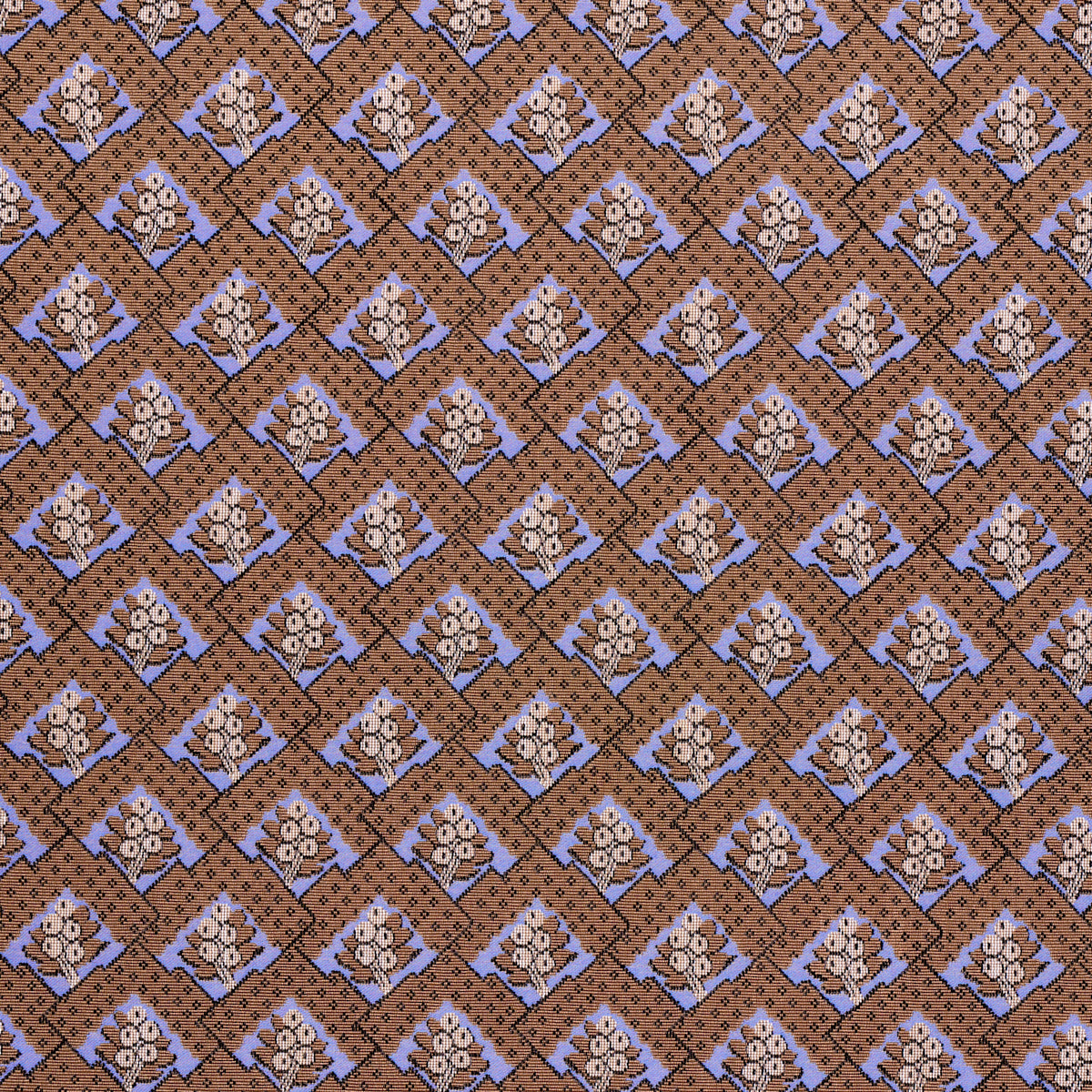 SCHUMACHER WILLIAMSBURG BLAIR SILK ??PINGL?? WOVEN WOVEN CHARLTON BROWN - 81601