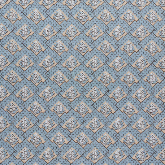 SCHUMACHER  WILLIAMSBURG BLAIR SILK ??PINGL?? WOVEN WOVEN WORCESTER BLUE   - 81602