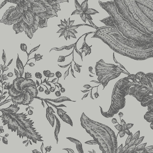 JF Fabrics -Wallpaper 8167 95 Wallpaper Grey, Silver  Non-woven - 8902895 W9071