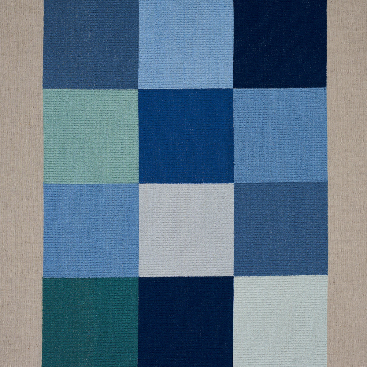 SCHUMACHER  DAVID KAIHOI EMBROIDERED TILE EMBROIDERIES EMBROIDERIES BLUE   - 81831