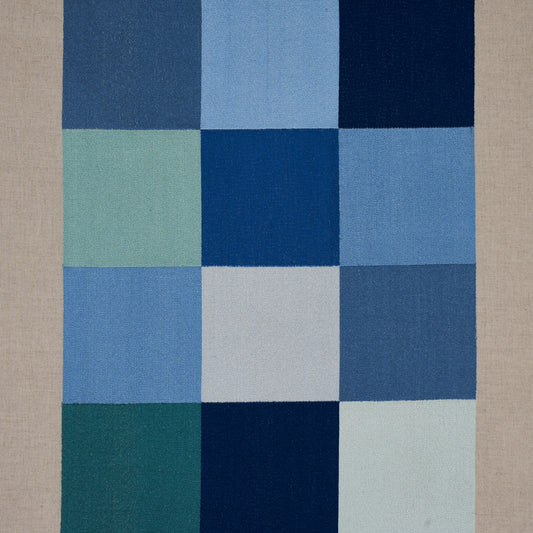 SCHUMACHER  DAVID KAIHOI EMBROIDERED TILE EMBROIDERIES EMBROIDERIES BLUE   - 81831