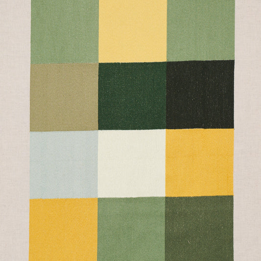 SCHUMACHER  DAVID KAIHOI EMBROIDERED TILE EMBROIDERIES EMBROIDERIES GREEN   - 81832