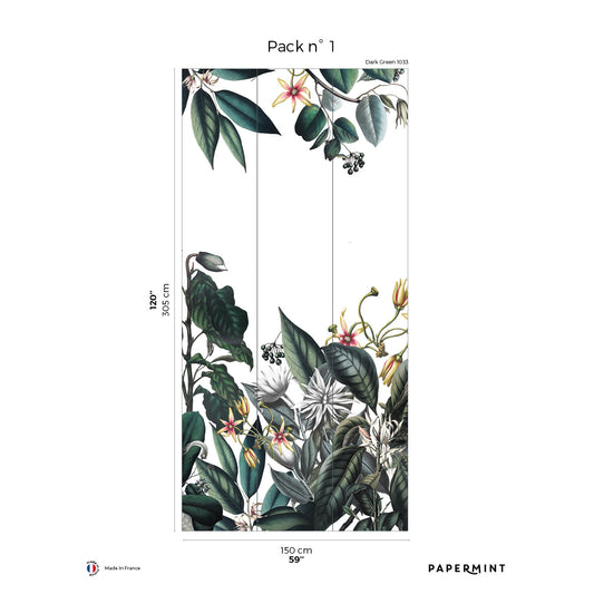 Veer Decor Cali Pack 1 in Green Wall Mural Tropical Mural Green  Mural - 8184-AL1-A