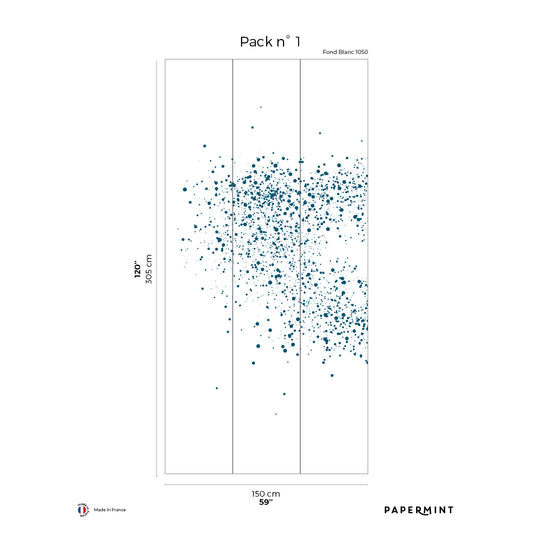 Veer Decor Celestial Pack 1 in White Wall Mural Abstract Mural White  Mural - 8184-AM1-A