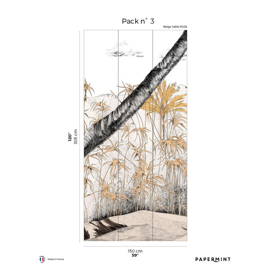 Veer Decor Dune Pack 3 in Beige Wall Mural Landscape Mural Beige  Mural - 8184-AW1-C