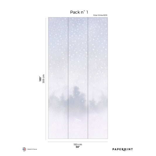 Veer Decor Starlights Pack 1 in White Wall Mural Nature Mural White  Mural - 8184-AZ1-A
