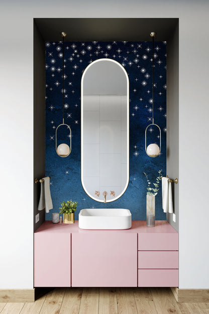 Veer Decor Starlights Pack 1 in Navy Wall Mural Nature Mural Navy  Mural - 8184-AZ1-B