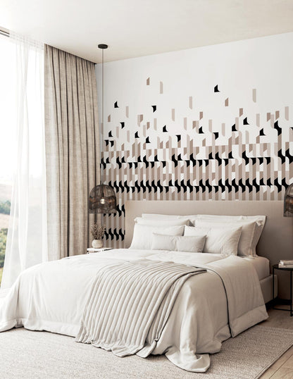 Veer Decor Alma Pack 1 & 2 in Black Wall Mural Patterns Mural Black  Mural - 8184-BDL-AB1