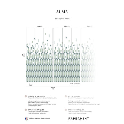Veer Decor Alma Pack 1 & 2 in Gray Wall Mural Patterns Mural Gray  Mural - 8184-BDL-AB4