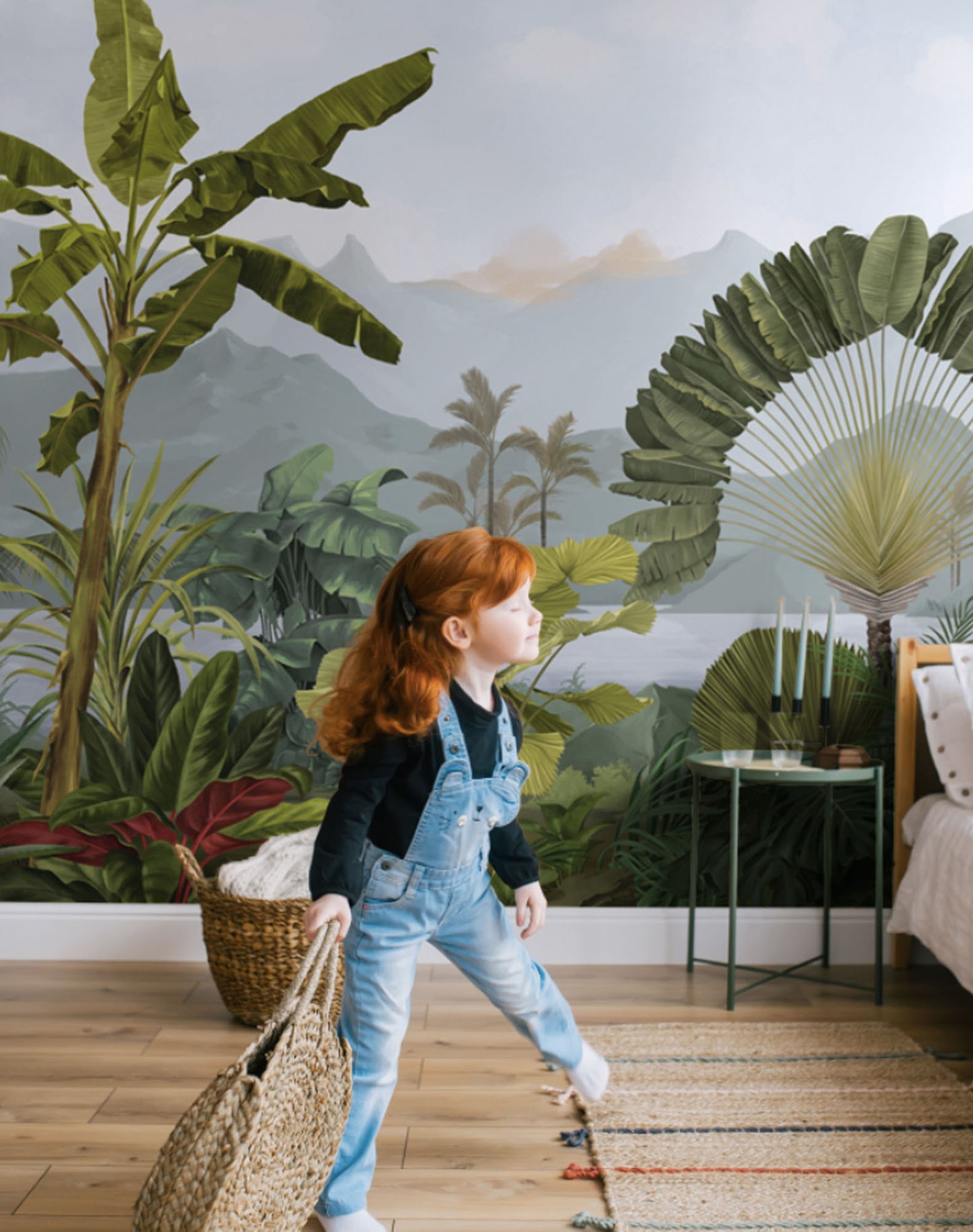 Veer Decor Amazonia Pack 1, 2 & 3 in Blue Wall Mural Tropical Mural Blue  Mural - 8184-BDL-AC1