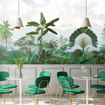 Veer Decor Amazonia Pack 1, 2 & 3 in Green Wall Mural Tropical Mural Green  Mural - 8184-BDL-AC2