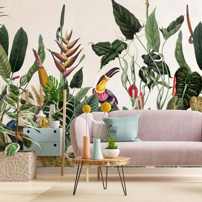 Veer Decor Born?????o Pack 1, 2 & 3 in Green Wall Mural Tropical Mural Green  Mural - 8184-BDL-AG