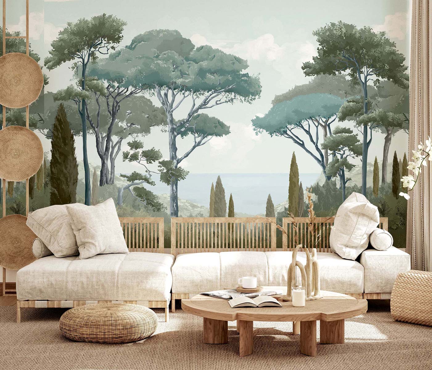 Veer Decor French Riviera Pack 1, 2 & 3 in Gray Wall Mural Landscape Mural Gray  Mural - 8184-BDL-AQ1