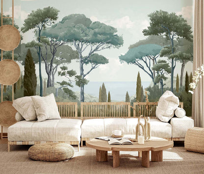 Veer Decor French Riviera Pack 1, 2 & 3 in Gray Wall Mural Landscape Mural Gray  Mural - 8184-BDL-AQ1