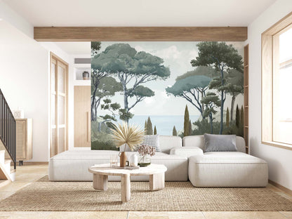 Veer Decor French Riviera Pack 1, 2 & 3 in Gray Wall Mural Landscape Mural Gray  Mural - 8184-BDL-AQ1