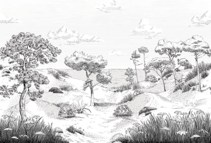 Veer Decor Wild Coast Pack 1, 2 & 3 in Gray Wall Mural Landscape Mural Gray  Mural - 8184-BDL-AR