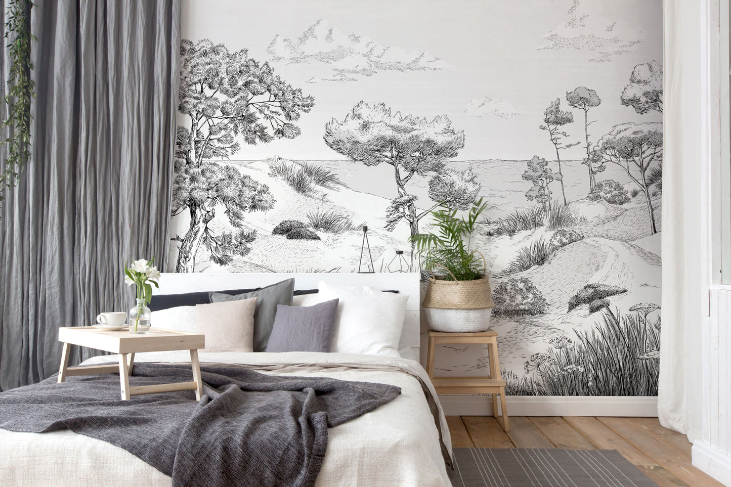 Veer Decor Wild Coast Pack 1, 2 & 3 in Gray Wall Mural Landscape Mural Gray  Mural - 8184-BDL-AR