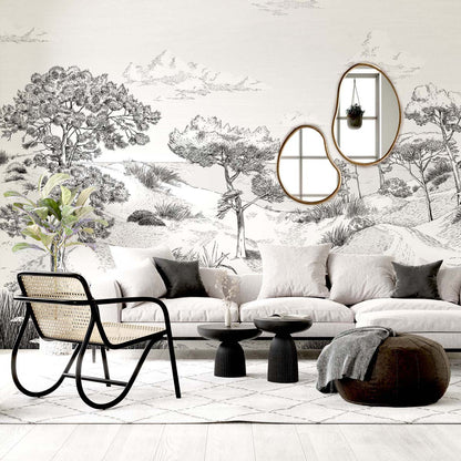 Veer Decor Wild Coast Pack 1, 2 & 3 in Gray Wall Mural Landscape Mural Gray  Mural - 8184-BDL-AR