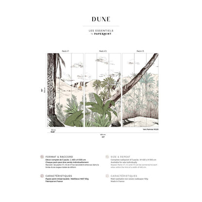 Veer Decor Dune Pack 1, 2 & 3 in Green Wall Mural Landscape Mural Green  Mural - 8184-BDL-AW2