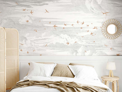 Veer Decor Soaring Pack 1 & 2 in Red Wall Mural Animals Mural Red  Mural - 8184-BDL-AY3