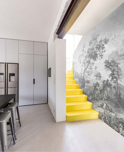 Veer Decor Fontainebleau Pack 1 & 2 in Gray Wall Mural Landscape Mural Gray  Mural - 8184-BDL-BD