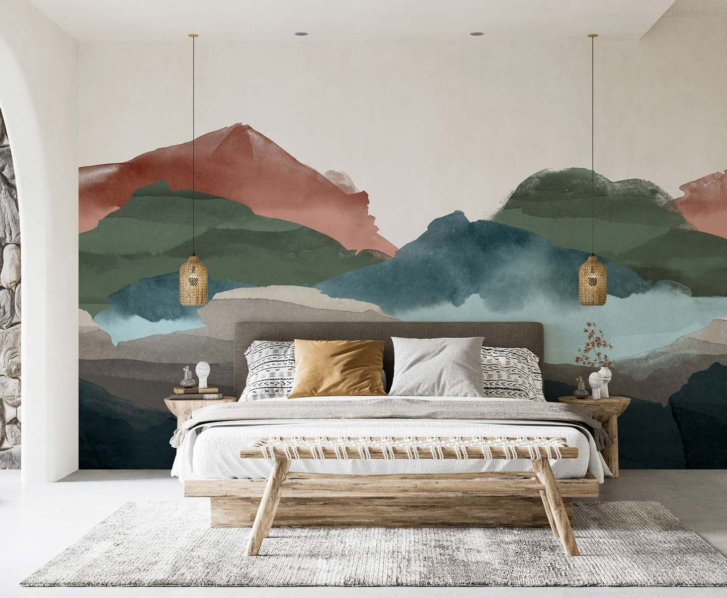 Veer Decor Hills Pack 1, 2 & 3 in Multi Wall Mural Landscape Mural Multi  Mural - 8184-BDL-BH1