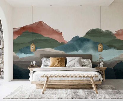 Veer Decor Hills Pack 1, 2 & 3 in Multi Wall Mural Landscape Mural Multi  Mural - 8184-BDL-BH1