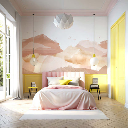 Veer Decor Hills Pack 1, 2 & 3 in Orange Wall Mural Landscape Mural Orange  Mural - 8184-BDL-BH2