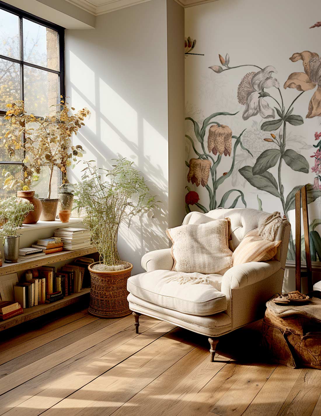 Veer Decor English Garden Pack 1, 2 & 3 in Green Wall Mural Botanical & Floral Mural Green  Mural - 8184-BDL-BK1