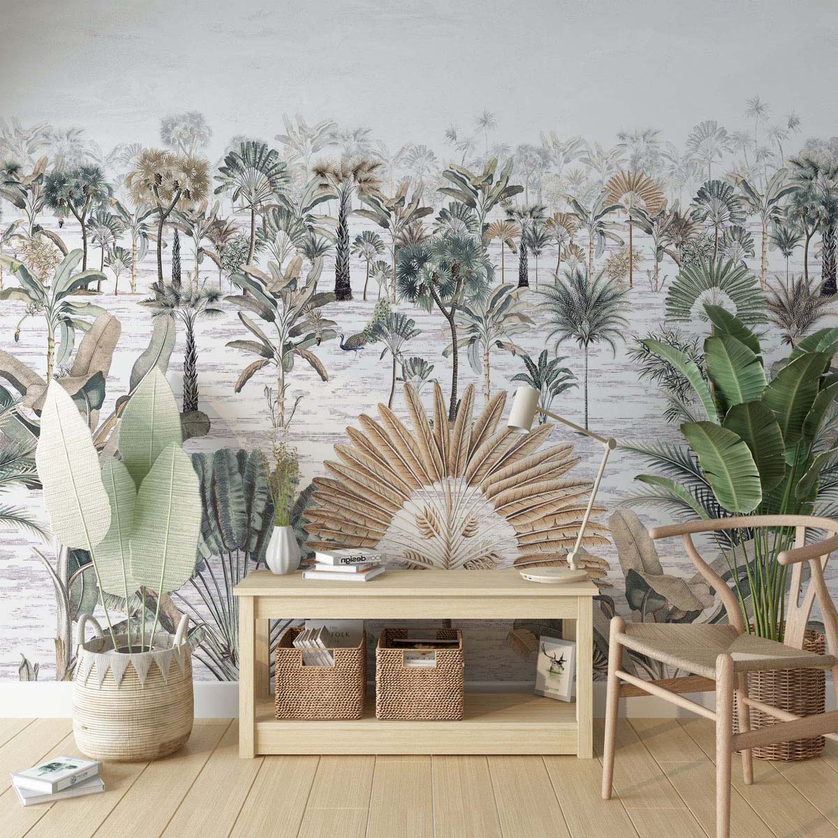 Veer Decor Hills Pack 1, 2 & 3 in Orange Wall Mural Landscape Mural Orange  Mural - 8184-BDL-BH2