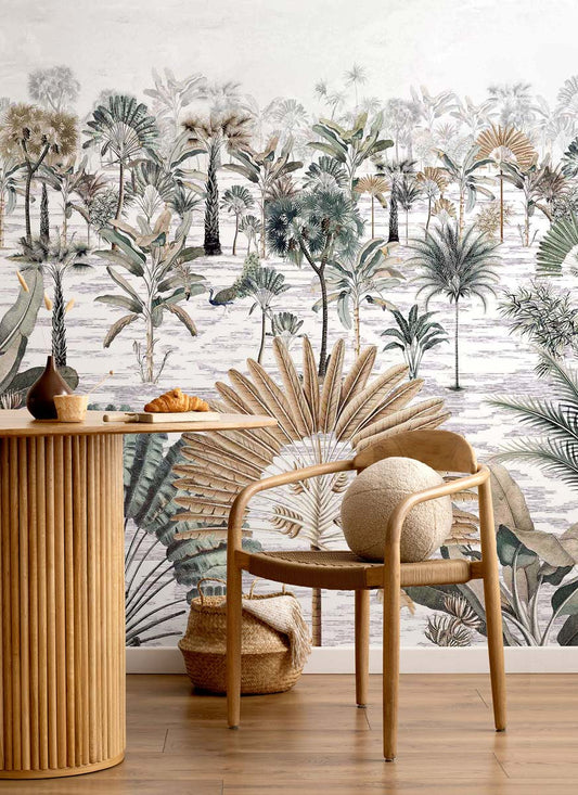 Veer Decor Java Pack 1 & 2 in Green Wall Mural Nature Mural Green  Mural - 8184-BDL-BM