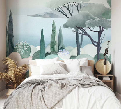 Veer Decor The Sea Pack 1, 2 & 3 in Blue Wall Mural Landscape Mural Blue  Mural - 8184-BDL-BO