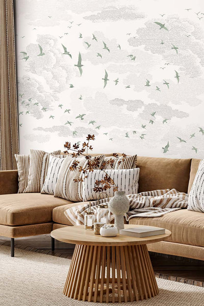 Veer Decor Birds Pack 1 & 2 in Green Wall Mural Animals Mural Green  Mural - 8184-BDL-BR1