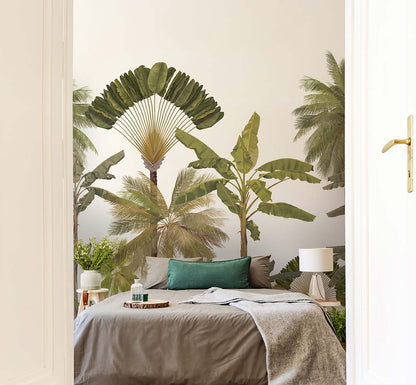 Veer Decor Manaus Pack 1 & 2 in Green Wall Mural Tropical Mural Green  Mural - 8184-BDL-BY