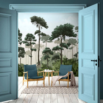 Veer Decor Matsu Pack 1 & 2 in Blue Wall Mural Nature Mural Blue  Mural - 8184-BDL-CA2