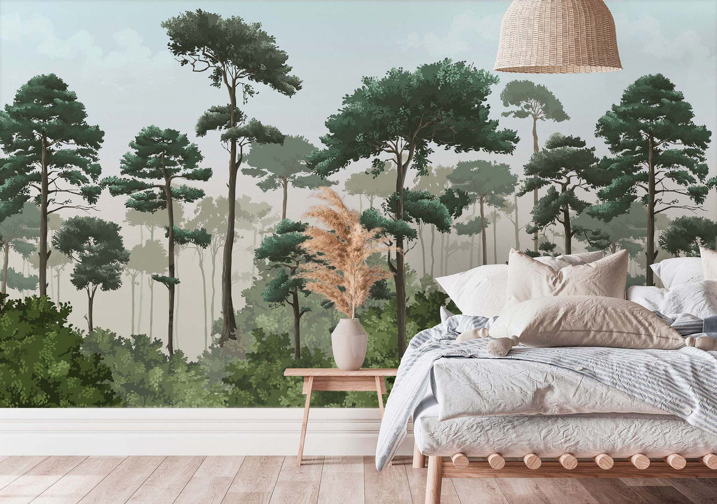 Veer Decor Matsu Pack 1 & 2 in Blue Wall Mural Nature Mural Blue  Mural - 8184-BDL-CA2