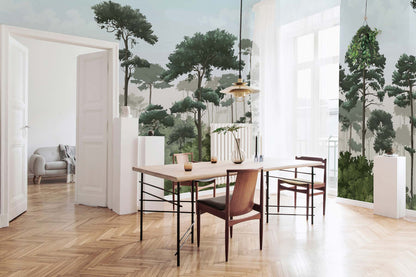 Veer Decor Matsu Pack 1 & 2 in Blue Wall Mural Nature Mural Blue  Mural - 8184-BDL-CA2