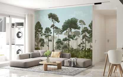 Veer Decor Matsu Pack 1 & 2 in Blue Wall Mural Nature Mural Blue  Mural - 8184-BDL-CA2
