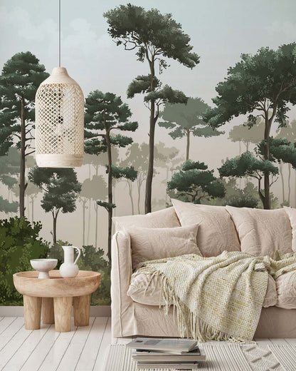 Veer Decor Matsu Pack 1 & 2 in Blue Wall Mural Nature Mural Blue  Mural - 8184-BDL-CA2