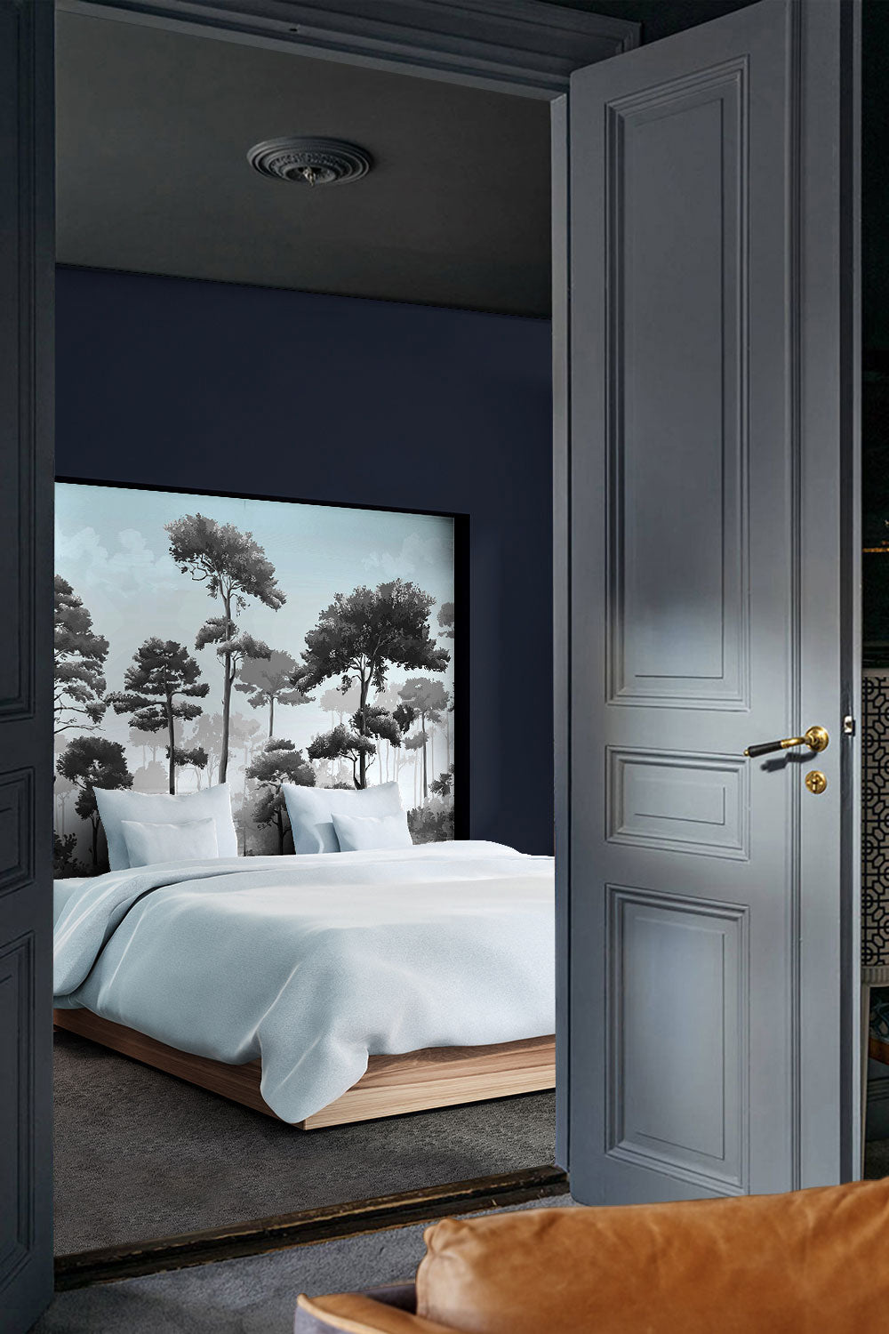 Veer Decor Matsu Pack 1 & 2 in Orange Wall Mural Nature Mural Orange  Mural - 8184-BDL-CA4